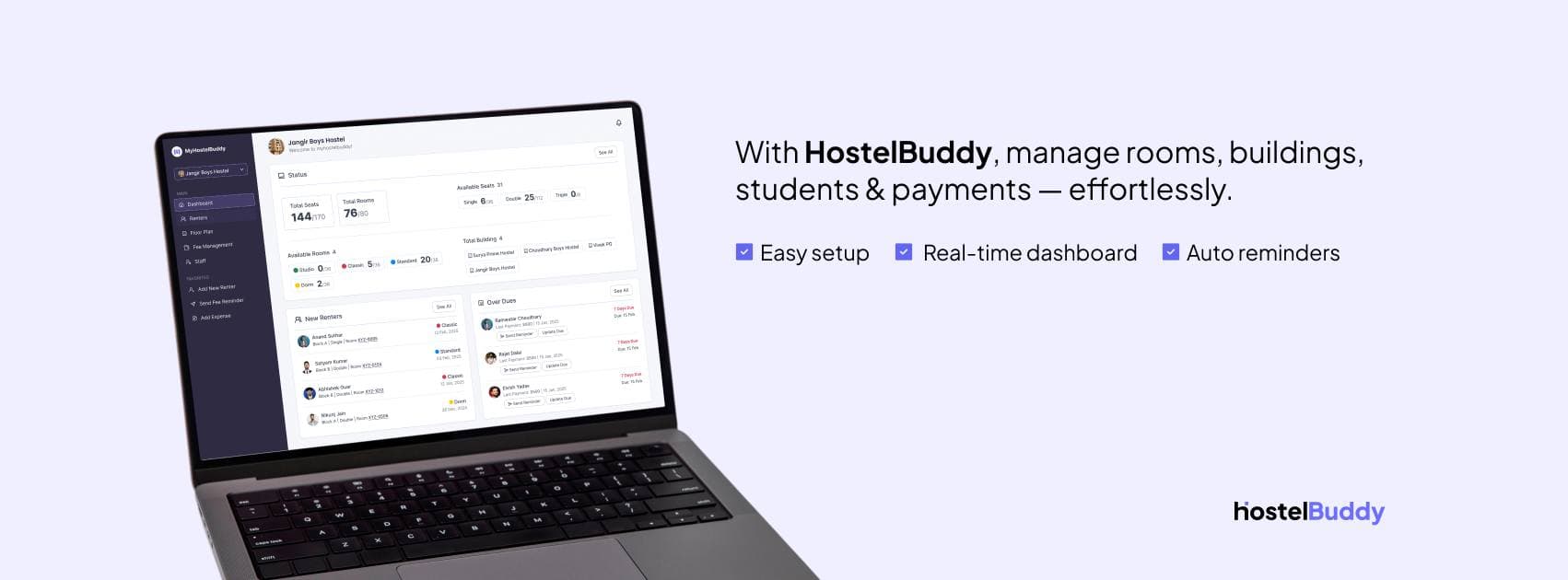 How hostebuddy helps in hostel management